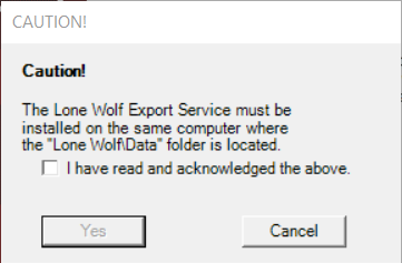 warning to install in the same location as the Back Office data