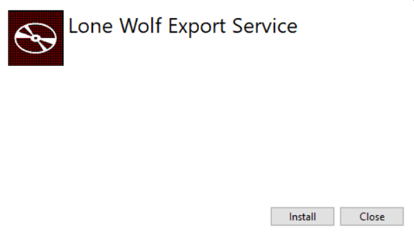 Lone Wolf Export Service window