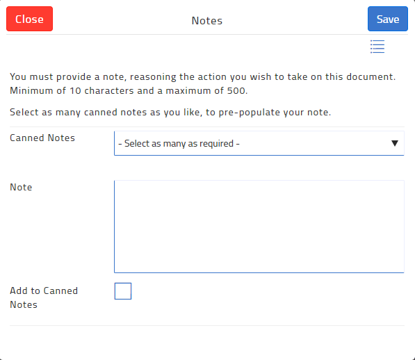 Create a canned note (TransactionDesk Edition)