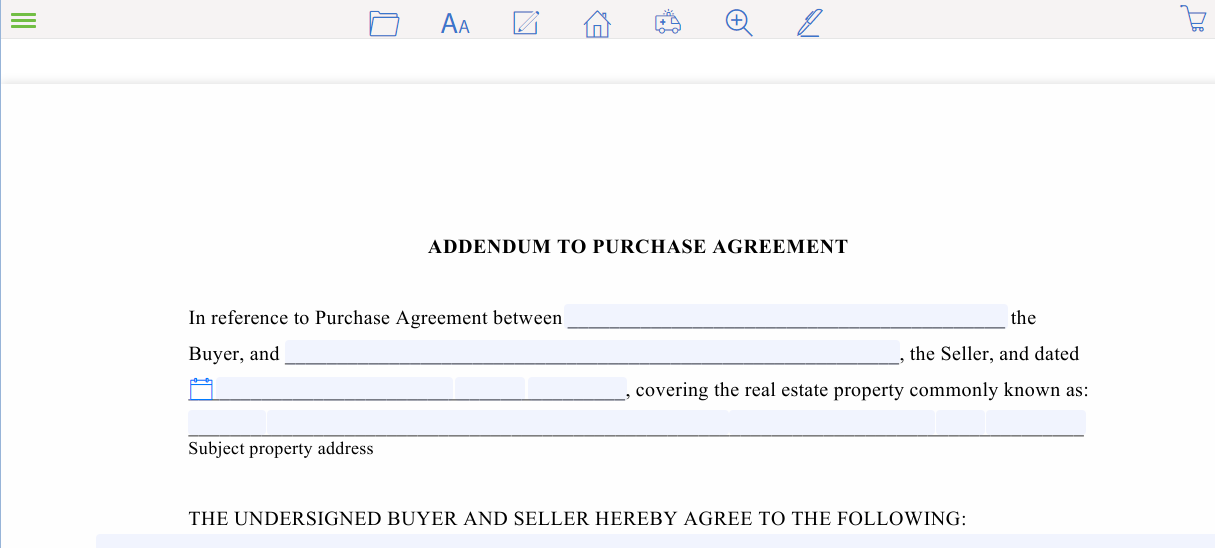 create a new standalone form showing blank form
