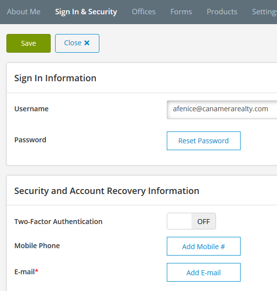 Set up your user profile as a new agent user (zipForm Edition)